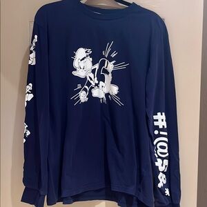 Donald Duck Navy Long Sleeve Shirt